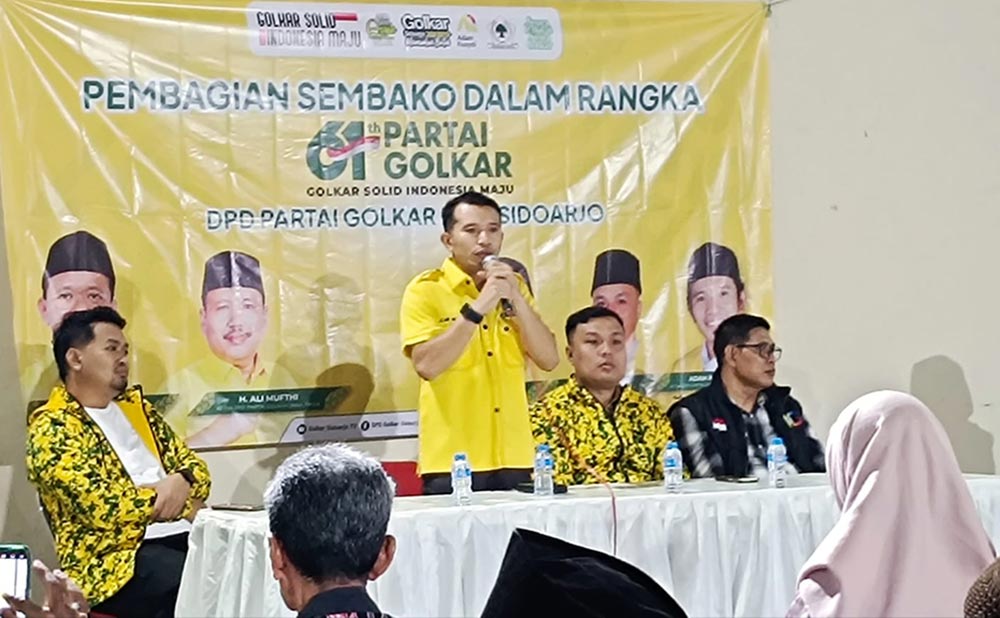Ketua DPD Partai Golkar Sidoarjo Adam Rusydi dalam sebuah kegiatan. Foto: Ist.