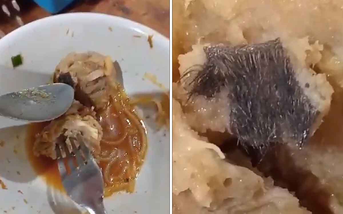 Penampakan video viral terkait bakso yang diduga mengandung daging tikus di Surabaya.