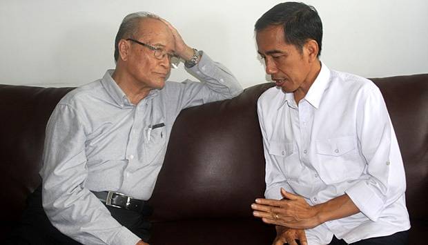 Syafii Maarif dan Jokowi di Istana Merdeka. Foto: tempo.co.id