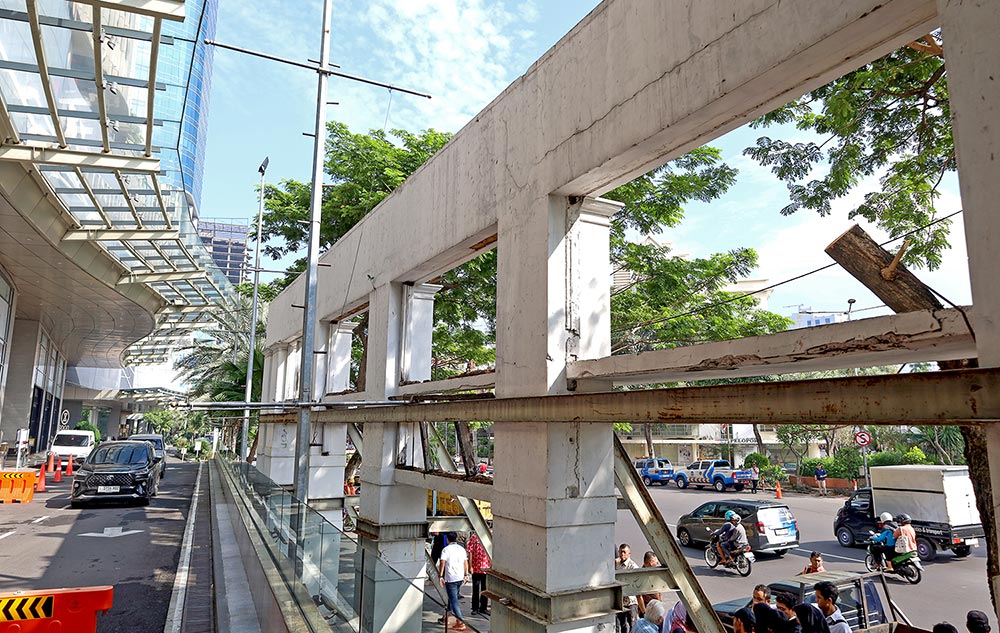 Fasad eks Toko Nam yang berlokasi di kawasan Jalan Embong Malang. Foto: Hms