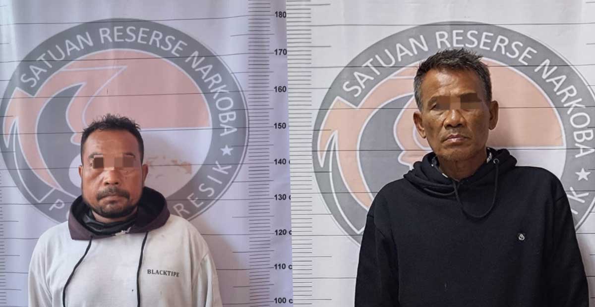 Pengedar sabu yang ditangkap Satresnarkoba Polres Gresik.