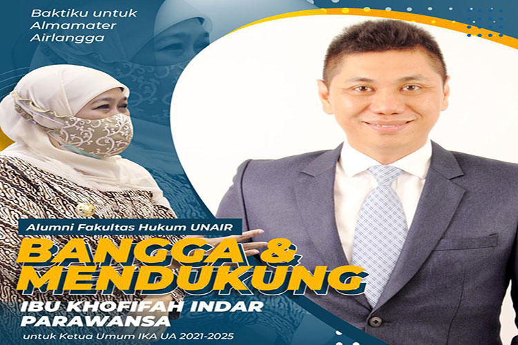 Poster dukungan Jansen Sitindaon kepada Khofifah Indar Parawansa. (foto: ist)