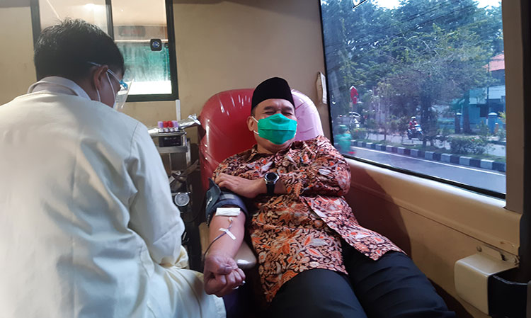 Stok Menipis Saat Pandemi, BHS Ajak Warga dan ASN Sidoarjo Donor Darah
