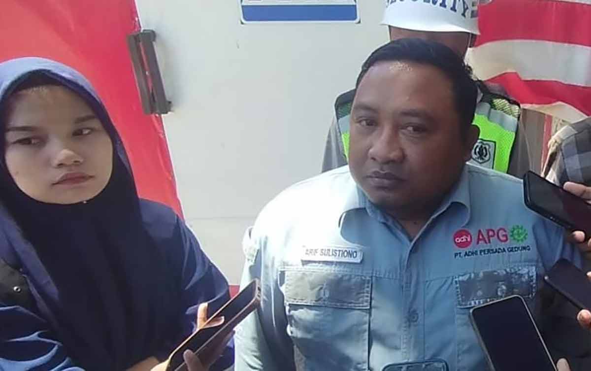 Perwakilan dari PT APG, Arif Sulistiono, saat memberi keterangan ke awak media.
