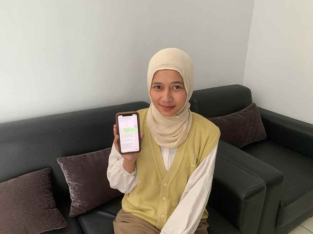 Mutiara Agustina peserta JKN segmen Pekerja Penerima Upah asal Kediri. (Ist)