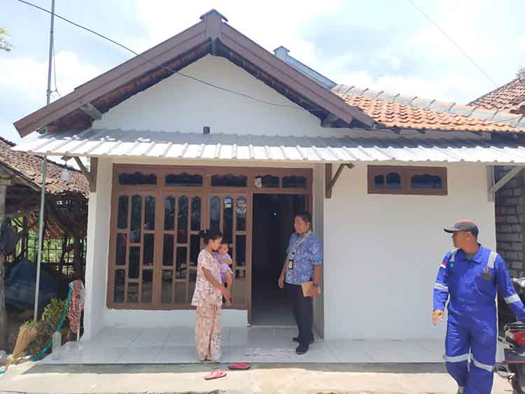 Rumah warga yang mendapatkan bantuan Rumah Tidak Layak Huni, Rabu (12/10/2022).