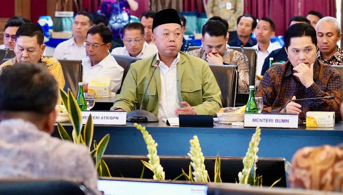Menteri ATR/BPN saat rapat koordinasi.