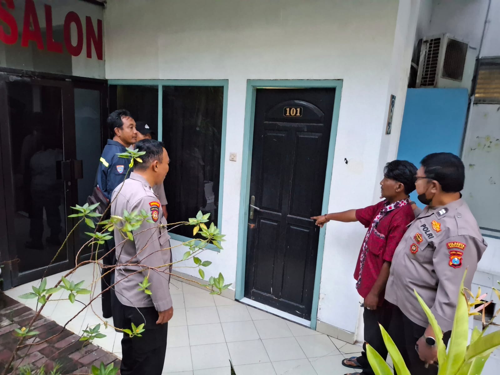 Kamar TKP korban ditemukan tewas