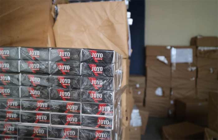 Barang bukti rokok illegal yang disita Bea Cukai Blitar.