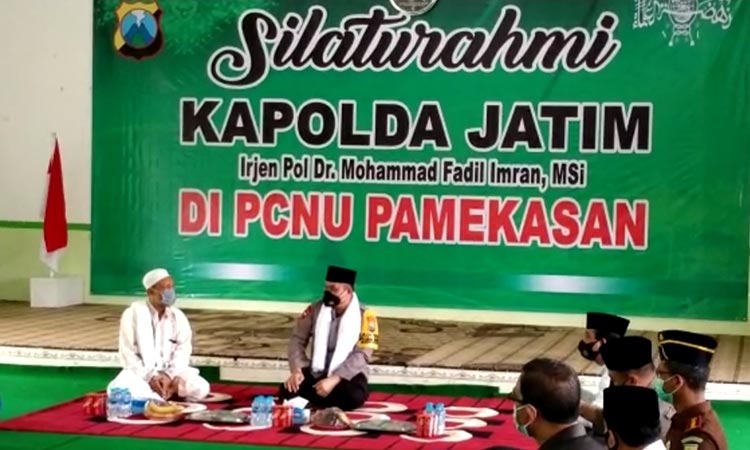 Kapolda Jatim Silaturahim ke Kantor PCNU Pamekasan