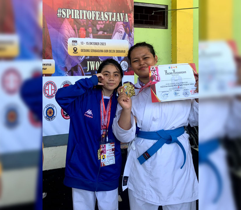 Siswi SMKN 1 Sukorejo Sabet Emas Kejuaraan Karate Pemprov Jatim