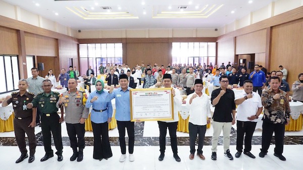 Dihadiri Paslon Pilbup, Polresta Sidoarjo Gelar Deklarasi Damai Pilkada Serentak 2024