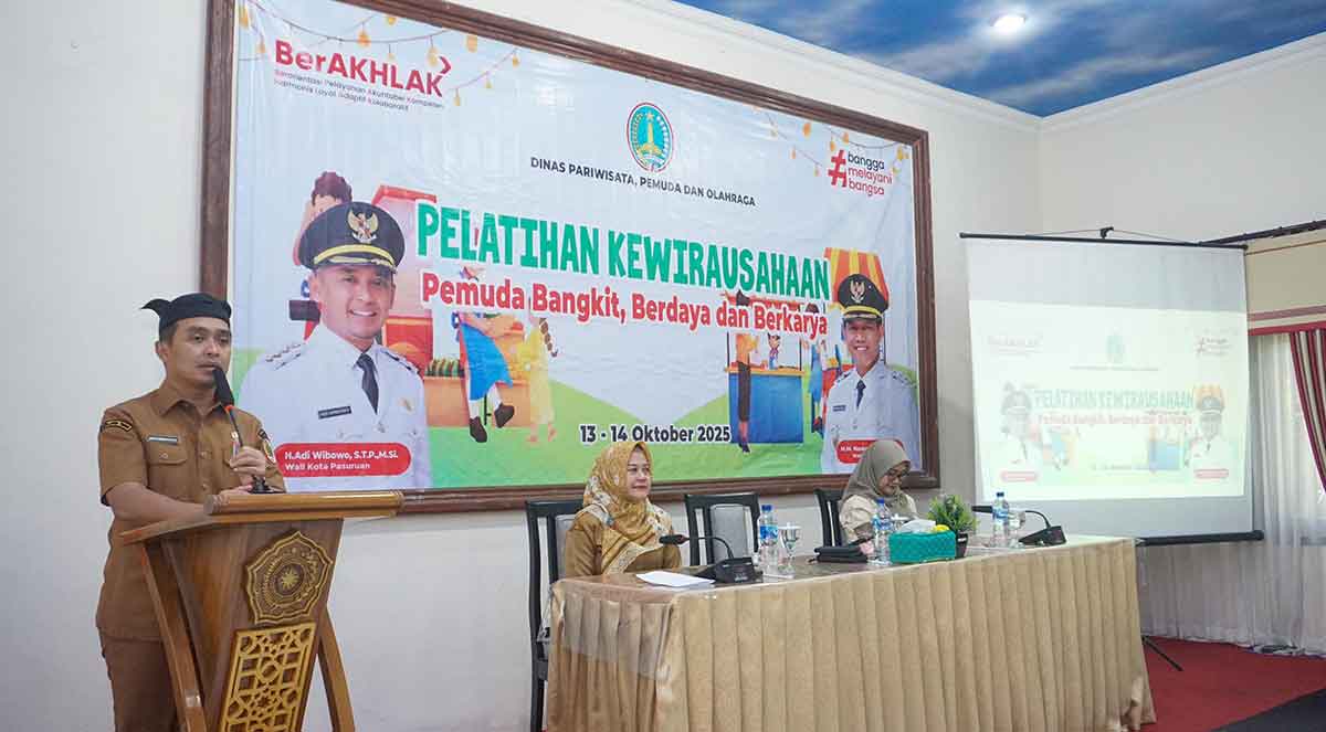 Wali Kota Pasuruan saat memberi sambutan.
