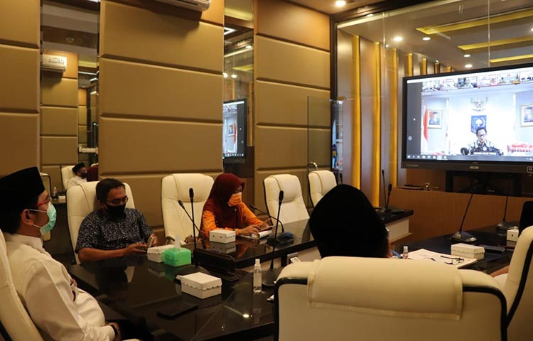 Suasana rapat koordinasi terkait Pilkada 2020.