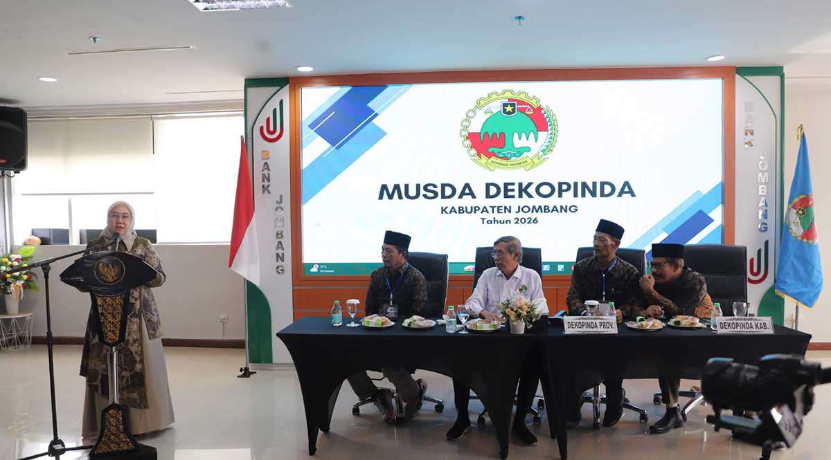 Ketua Dekopinda Jombang 2026-2030, Yuliati Nugrahani, saat memberi sambutan.