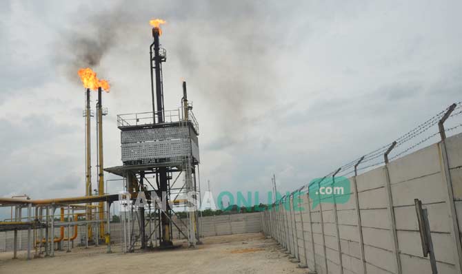 Area Flare JOB-PPEJ yang disterilkan. foto: SUWANDI/ BANGSAONLINE