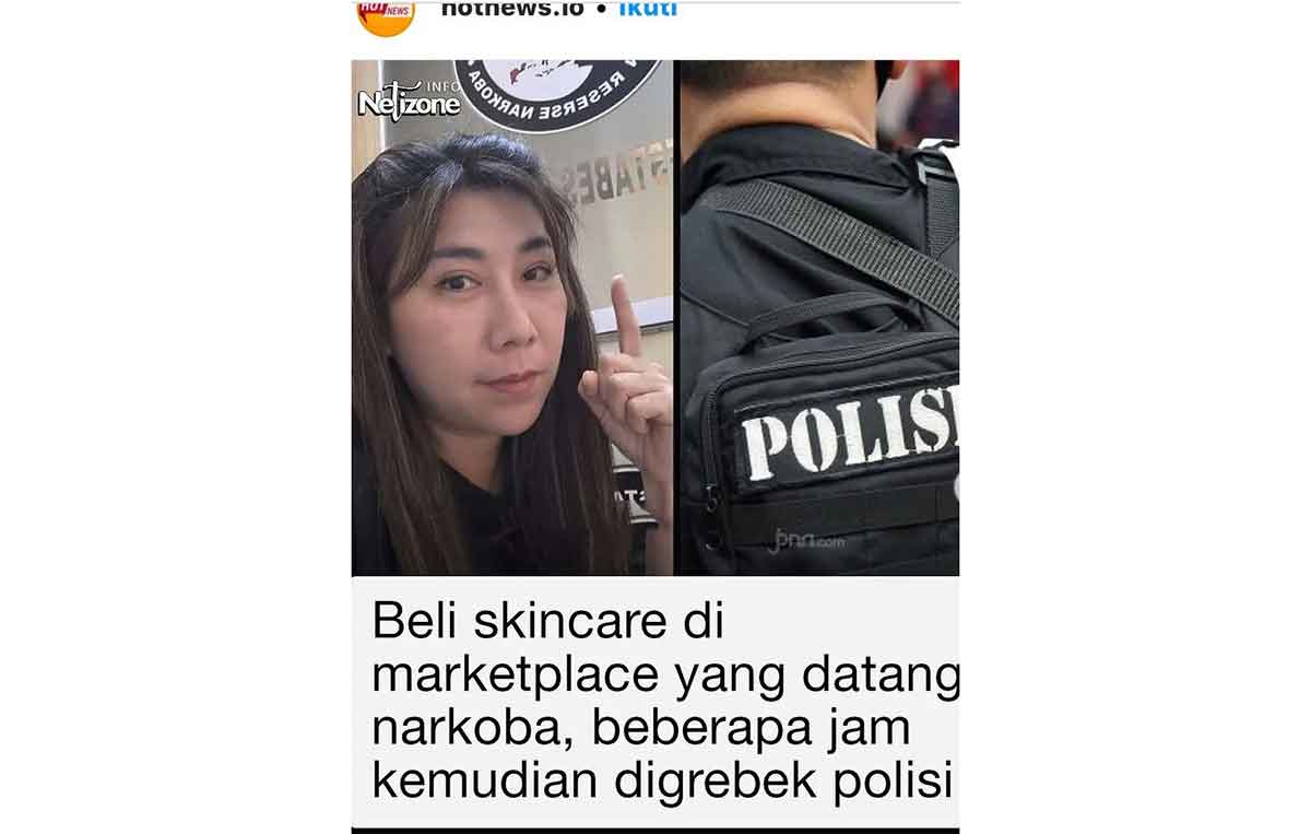 Tangkapan layar unggahan korban di media sosial.