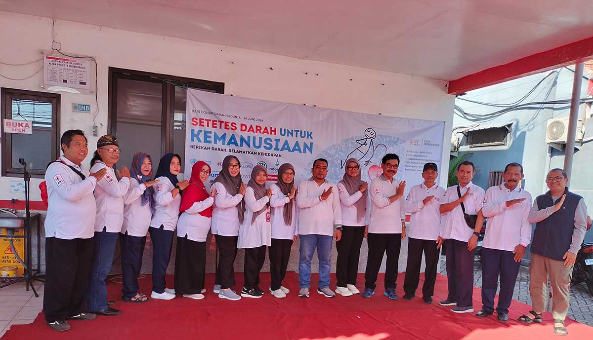 Peringatan Hari Donor Darah Sedunia yang digelar PMI Kota Probolinggo.