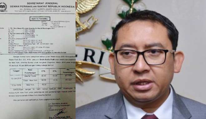 Surat dari Setjen DPR Fadli Zon untuk KJRI yang beredar.