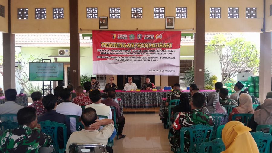 Sosialisasi pengelolaan sampah di desa sasaran TMMD ke-126, Selasa (28/10/2025). foto ist