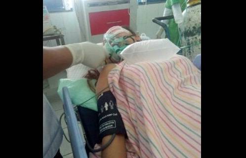 Salah satu korban laka-lantas saat di ruang UGD RSUD Pacitan