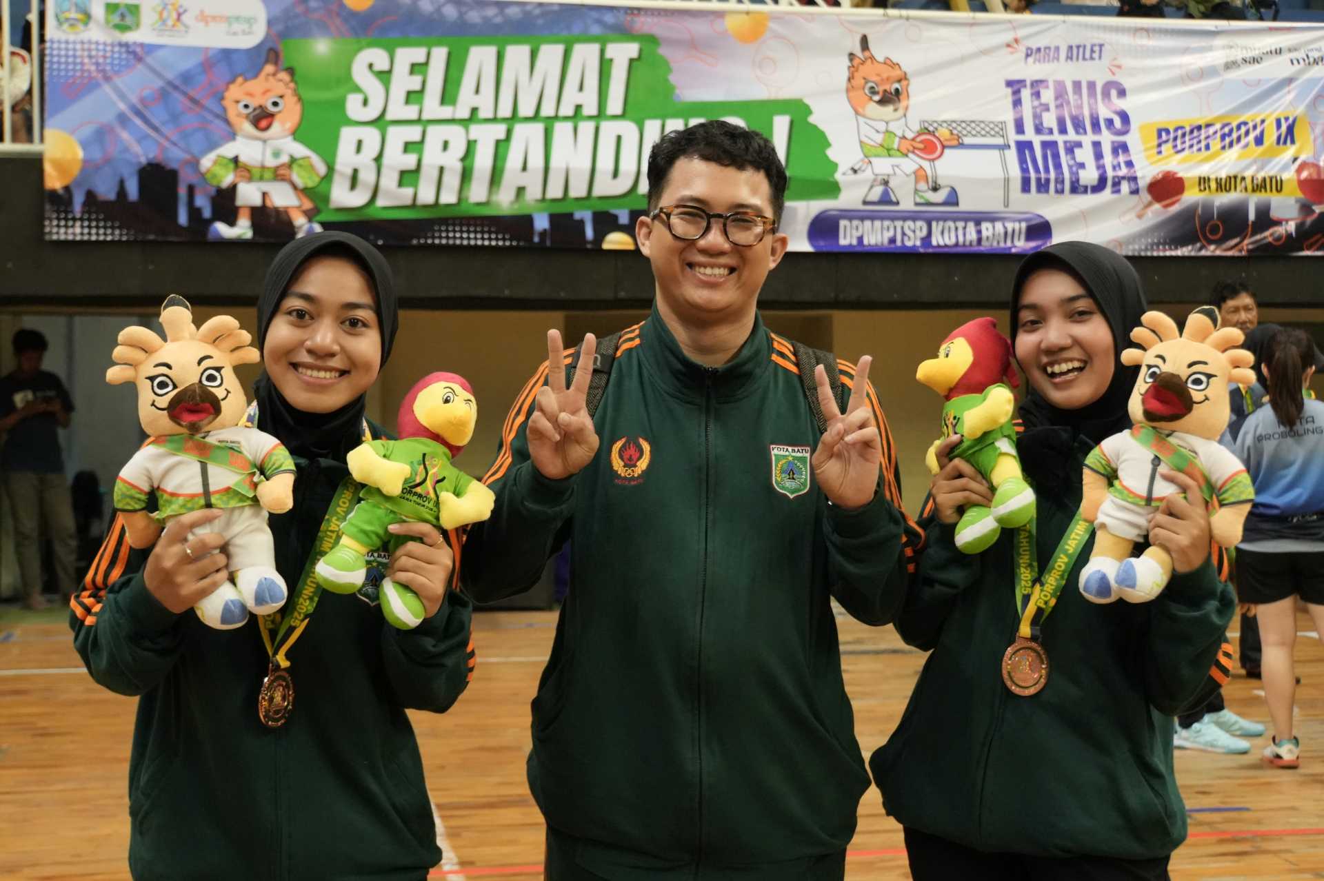 Kontingen Kota Batu Cabor Tenis Meja Raih Medali Emas dan Perunggu di Porprov IX Jatim