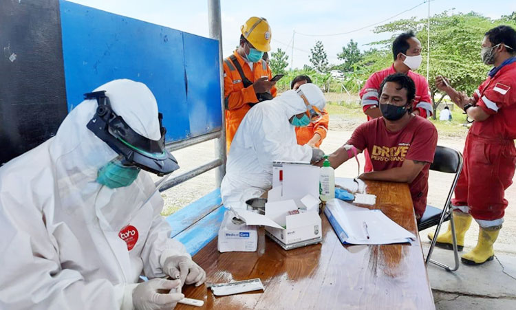 Rapid Test, Ratusan Pekerja Pertamina EP Cepu Negatif Covid-19
