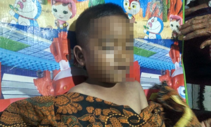 Korban Yusuf usai dievakuasi dari telaga dalam kondisi meninggal. foto: ist.