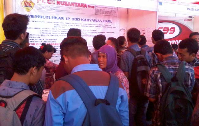 Suasana Job Fair di SMK PGRI 2 Ponorogo, foto: BANGSAONLINE