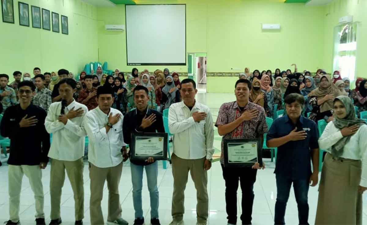 Gandeng KPU dan Bawaslu, PWI Tuban Sosialisasikan Pemilu ke Mahasiswa IIK NU