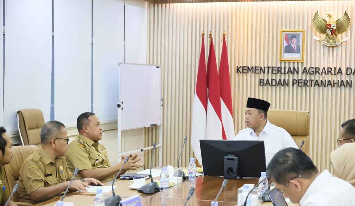 Menteri ATR/BPN saat menerima audiensi Wali Kota Bekasi beserta jajaran.
