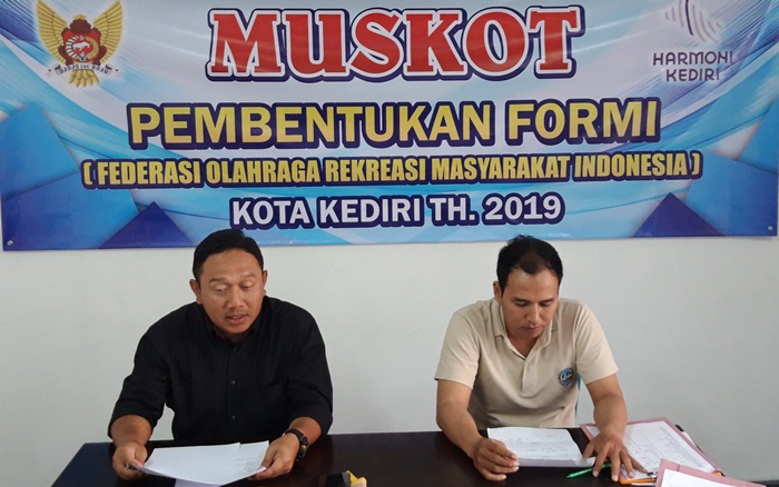 Kabid Olahraga Dinas Kebudayaan Pariwisata Kepemudaan dan Olahraga, Agus Arifin, S.E. memberikan penjelasan terkait persiapan pembentukan Formi.