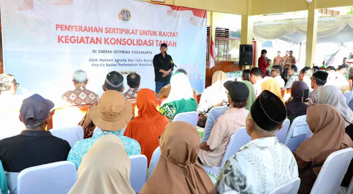 Menteri ATR/BPN saat memberi sambutan.