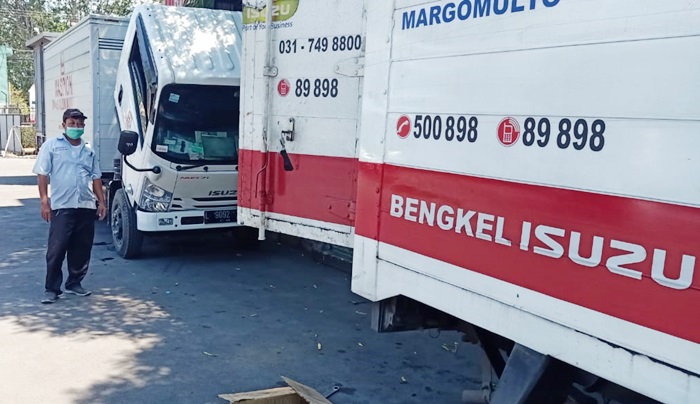 Mobil untuk bengkel berjalan milik Astra Isuzu yang melayani pelanggan tanpa harus datang ke showroom.