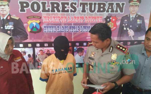 Pelaku saat di Mapores Tuban