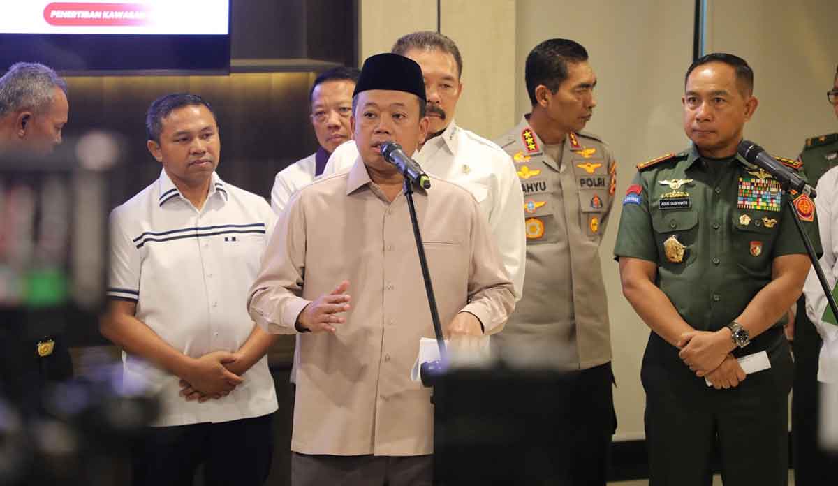 Menteri ATR/BPN saat memberi keterangan ke awak media.