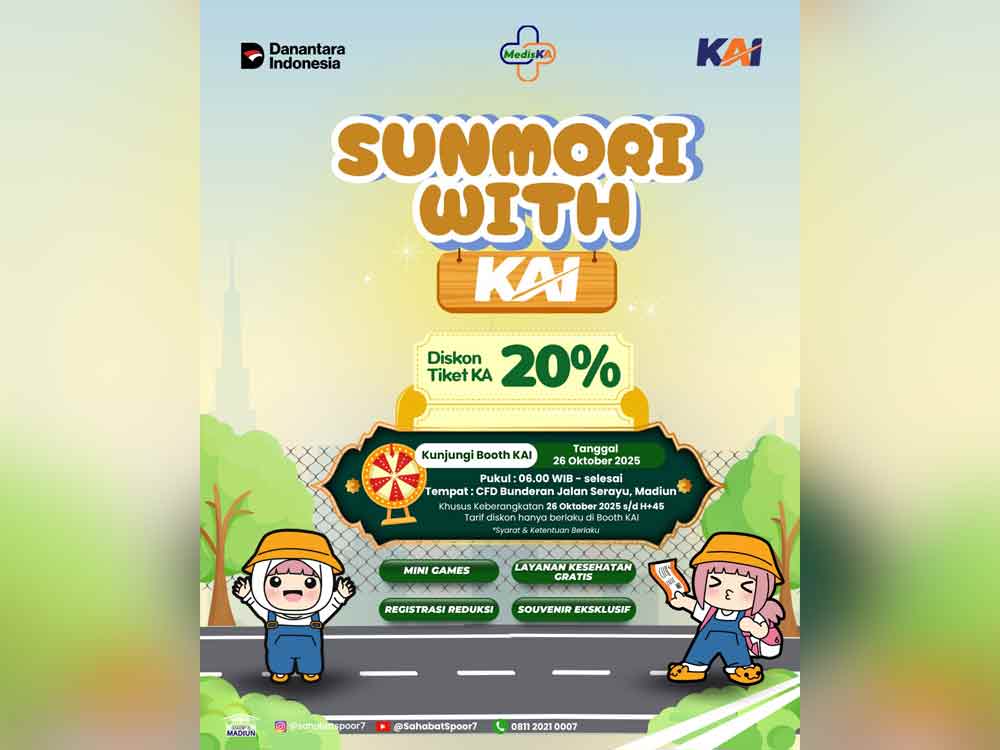Jangan lupa! Datang dan ramaikan acara Sunmori di Bundaran Serayu Kota Madiun.