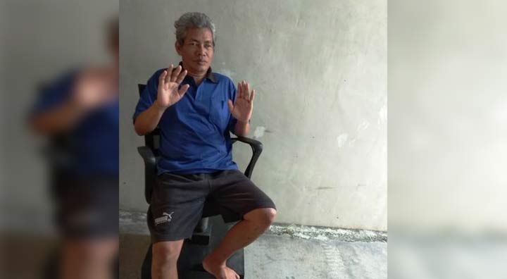 Sumarsono, salah seorang ASN di Pacitan yang tak bisa mencoblos karena stroke.