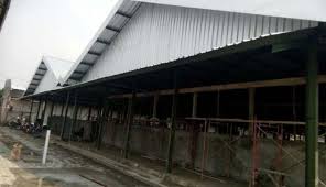 DIBIDIK: Proyek pembangunan pasar Sukodono.