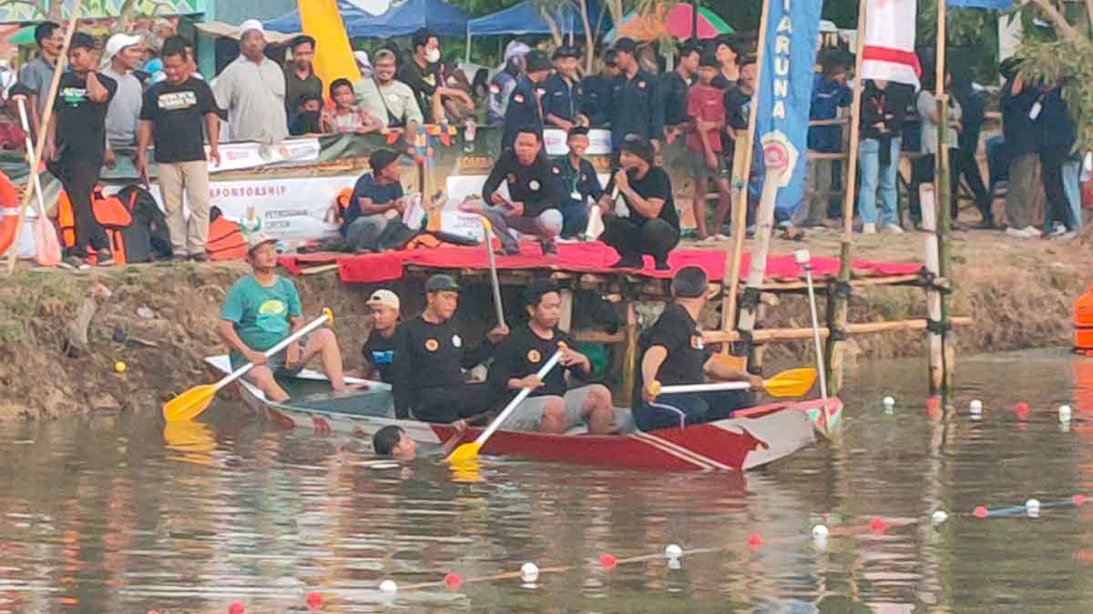 KWG Ikuti Lomba Perahu Dayung Tradisional Kapolres Cup 2025 di Desa Gredek