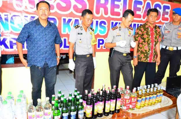 Rilis ungkap kasus hasil operasi pekat Polres Pamekasan. foto: ERRI S/ BANGSAONLINE