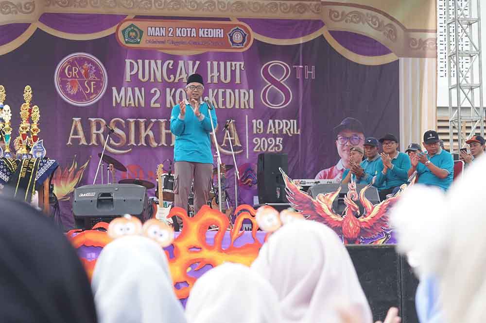Wakil Wali Kota Kediri, Gus Qowim saat memberikan sambutan. (Ist)
