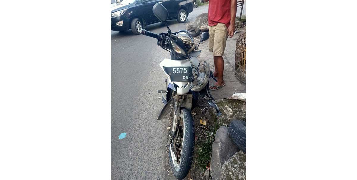 Kendaraan yang terlibat kecelakaan di Sidoarjo.