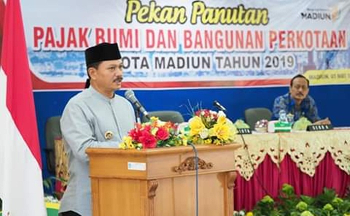 Wali Kota Madiun Maidi saat memberikan sambutan.