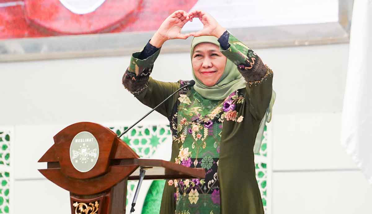 Gubernur Jawa Timur sekaligus Ketua Umum Dewan Pembina PP Muslimat NU, Khofifah Indar Parawansa.