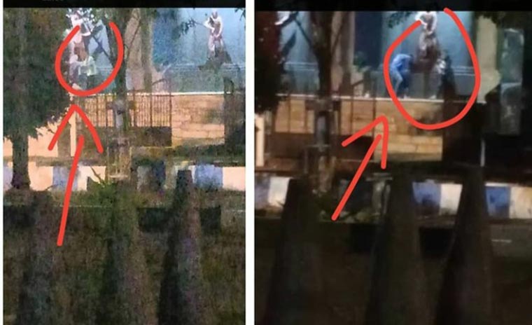 Inilah tangkapan layar video dua pasang kekasih tengah bemesraan yang kini viral di Ponorogo Jawa Timur. foto: ist.