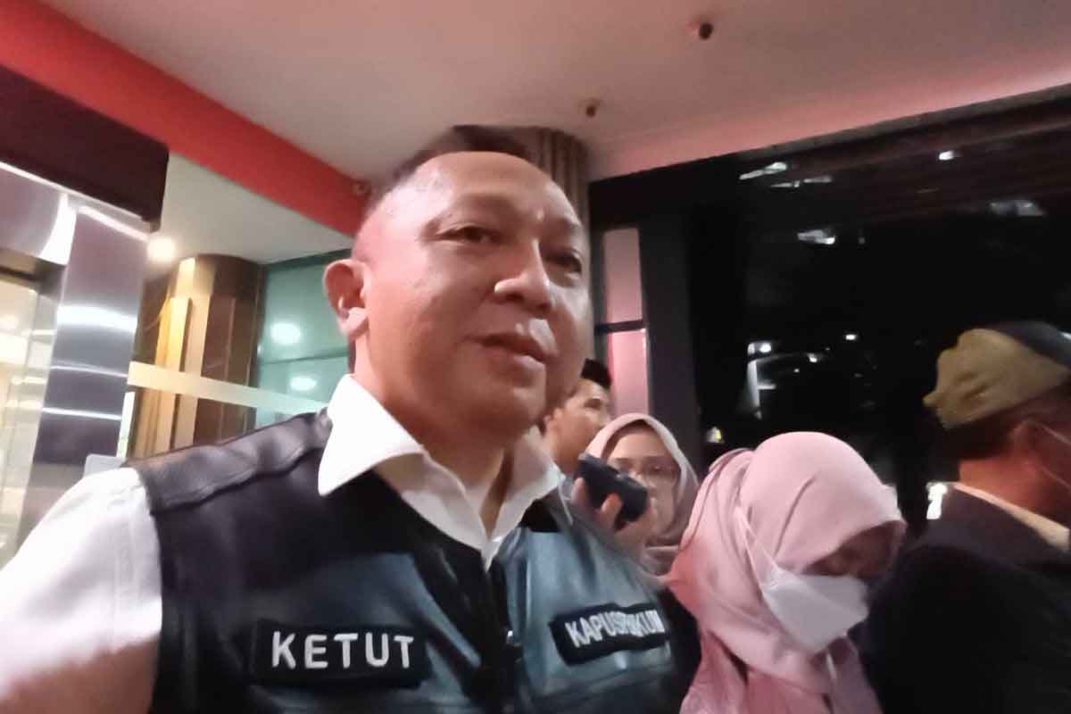 Kepala Pusat Penerangan Hukum Kejagung Ketut Sumedana di Gedung Bundar Kejagung, Jakarta, Rabu (13/9/2023).Foto: Kompas.com