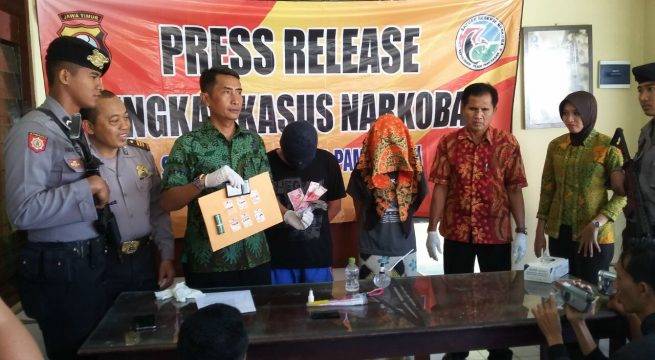 Tersangka pengedar dan pengguna narkoba di Pamekasan.