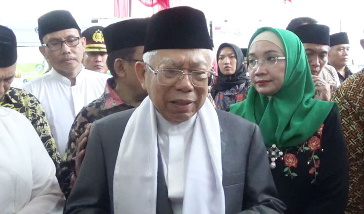 Wakil Presiden RI, KH Ma’ruf Amin saat menghadiri pembukaan Rakernas IPPNU di Jombang.