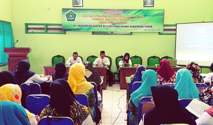 Sosialisasi Bantuan Operasional Pendidikan (BOP RA) dan Program Indonesia Pintar (PIP), Tahun Anggaran 2020.